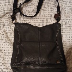 The Sak Black Leather Crossbody Bag